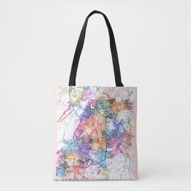 Lahore Pakistan City Karta Tygkasse (Framsida)