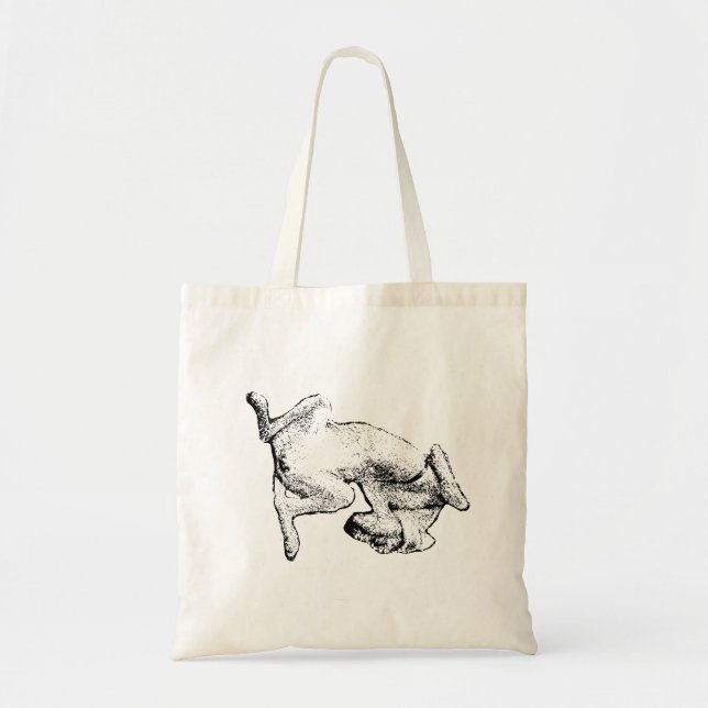 Laid-Back Dog – Ink Art Tote Bag Tygkasse (Framsidan)
