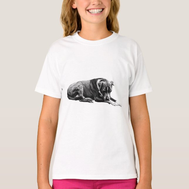 Laid-back-Hund Tee (Framsida)