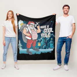 Laid Back Jultomten har en Coola Jul Fleecefilt