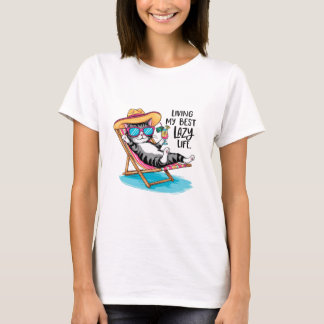 Laid-back-kattdesign T Shirt