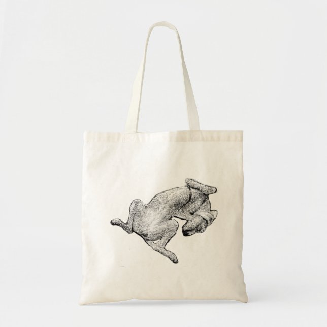 Laid-Back Pup – Artistic Dog Tote Bag Tygkasse (Framsidan)