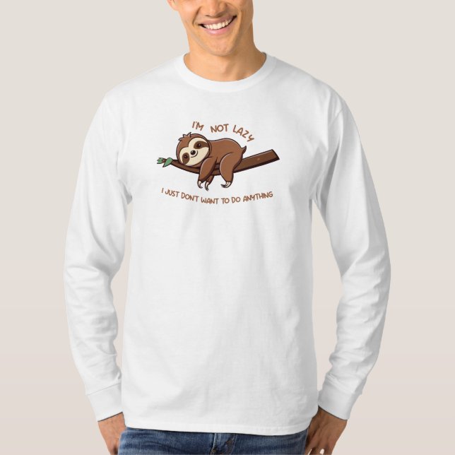 Laid-back Sloth T Shirt (Framsida)