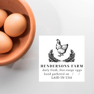 Laid i USA Rustic Vintage Egg Carton Farm Stämpel