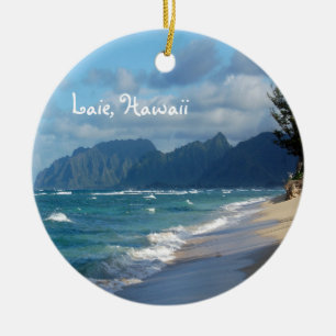 Laie Beach, Hawaii Julgransprydnad Keramik