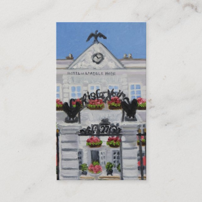 "L'Aigle Noir hotellvisitkort ", Visitkort (Framsida)