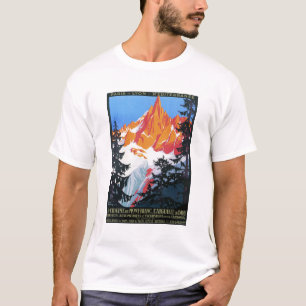 L'Aiguille du Midi & Swiss MONT BLANC Old Tourism T Shirt