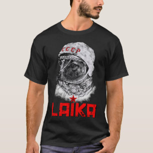 Laika CCCP Sovjetunionens Toppen Space Rocket Do T Shirt