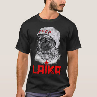 Laika CCCP Sovjetunionens Toppen Space Rocket Do T Shirt