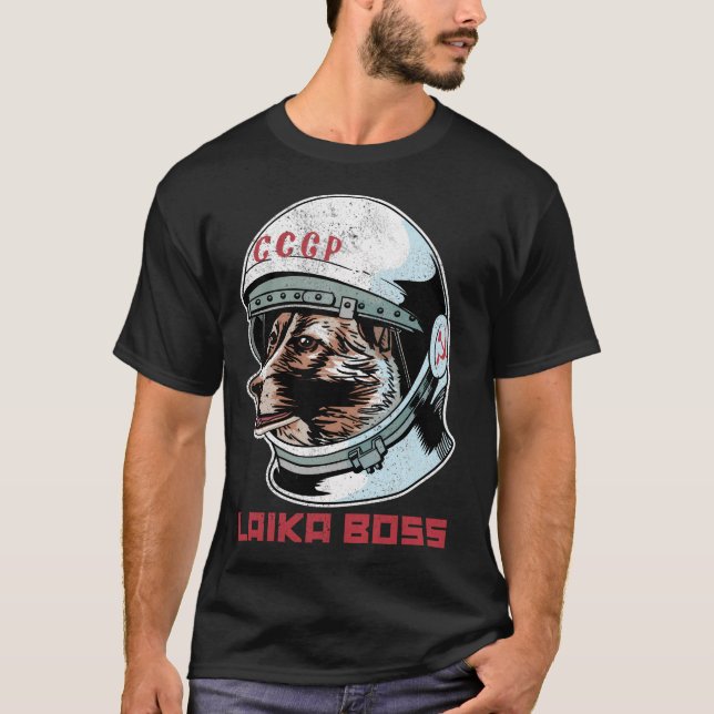 Laika Chef Space Hund T Shirt (Framsida)