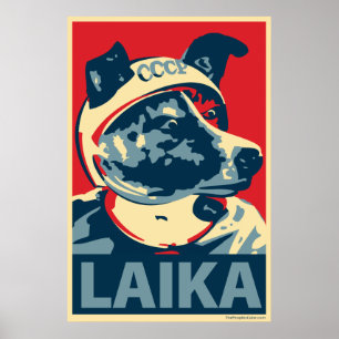 Laika Hund Space: Obama parody poster