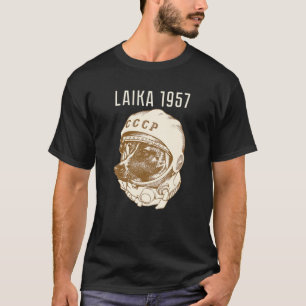 Laika Hund Sputnik Space Travel Sovjetunionen T Shirt