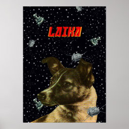 Laika - Sovetwave, Gagarin space art art Poster