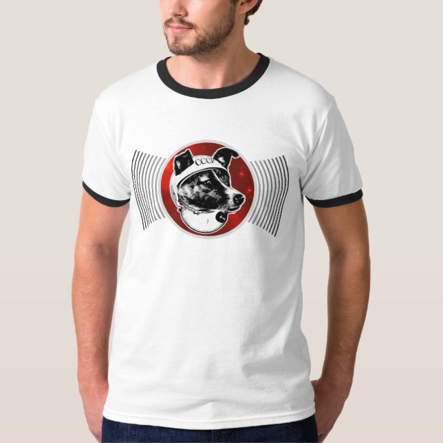 Laika - utrymmehundöverföringar: T-tröja T-shirt (Framsida)