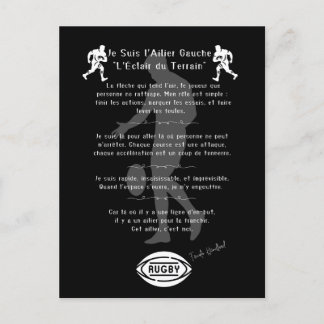 L'ailier du rugby  vykort