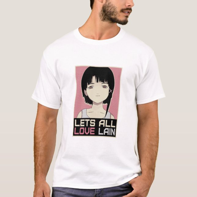 LAIN IWAKURA - LETS ALL LOVE LAIN T SHIRT (Framsida)