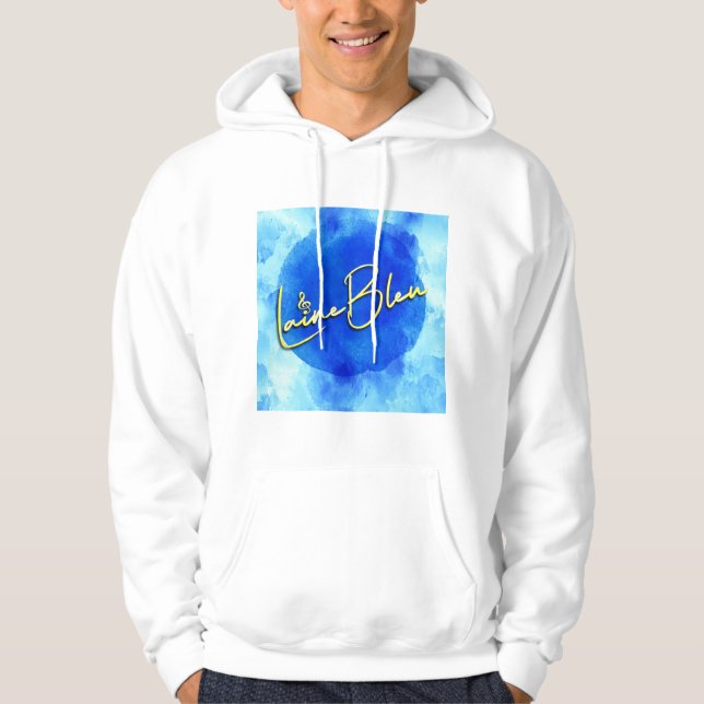 Laine Bleu Logotyp Manar Hoodie (Framsida)