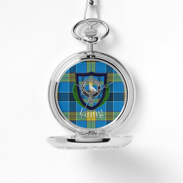 Laing Scottish Clan Tartan & Crest Armbandsur (Framsida)
