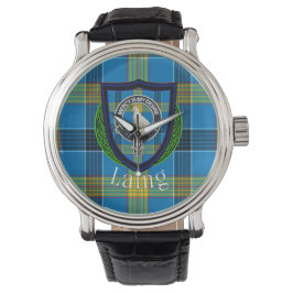 Laing Scottish Clan Tartan & Crest Armbandsur