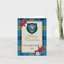 Laing skotska klan tartan och vapensköld