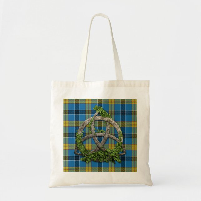 Laing Tartan och Celtic Trinity Knot Tygkasse (Framsidan)