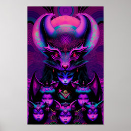 Lair of the New Fladdermus Girls Goth Halloween Poster