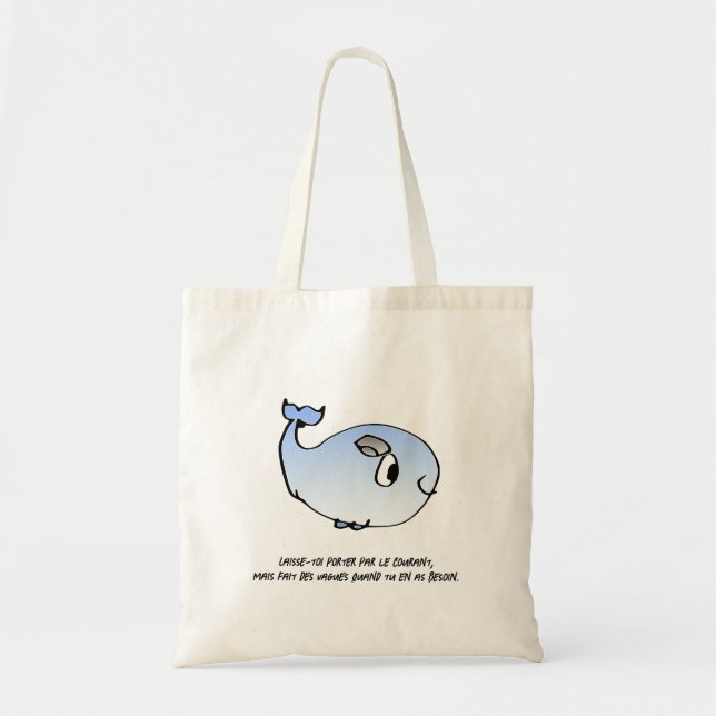 Laisse-toi porter - Sac Baleine Tote Bag Tygkasse (Framsidan)