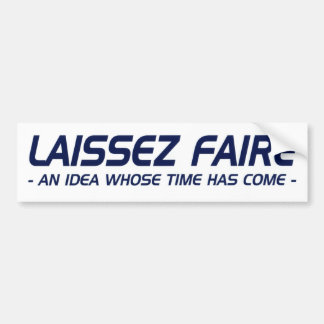 Laissez Faire bildekal - vit