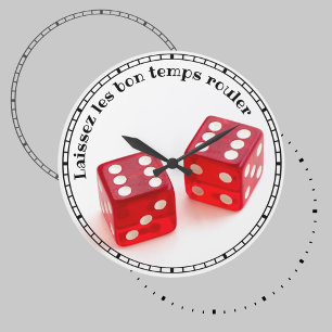 Laissez les Bon Temps Rouler Dice Stor Klocka