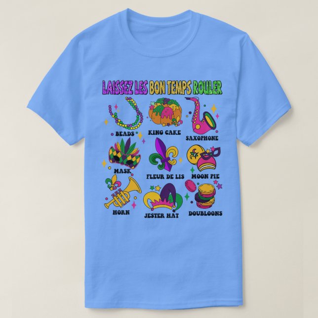 Laissez Les Bon Temps Rouler Faux Embroidery Sequi T Shirt (Design framsida)