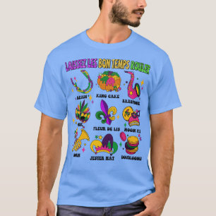 Laissez Les Bon Temps Rouler Faux Embroidery Sequi T Shirt
