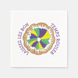 Laissez Les Bon Temps Rouler Mardi Gras Kung Cake Pappersservett