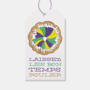 Laissez Les Bon Temps Rouler Mardi Gras Kung Cake Presentetikett