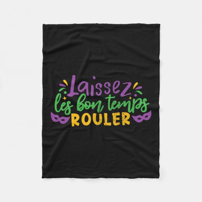 Laissez Les Bon Temps Rouler Mardi Gras Party Cost Fleecefilt (Framsidan)