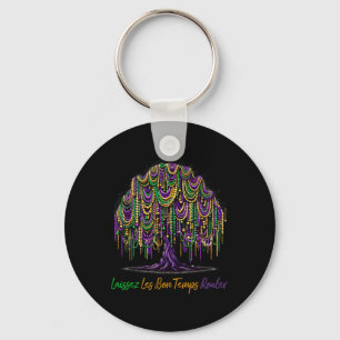 Laissez Les Bon Temps Rouler Mardi Gras Träd Pärlo Nyckelring