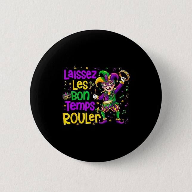 Laissez Les Bon Temps Rouler Matching Mardi Gras P Knapp (Framsida)