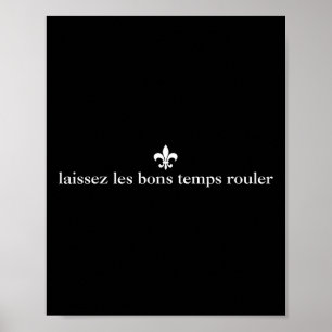 Laissez Les Bon Temps Rouler - minimalistisk Mardi Poster