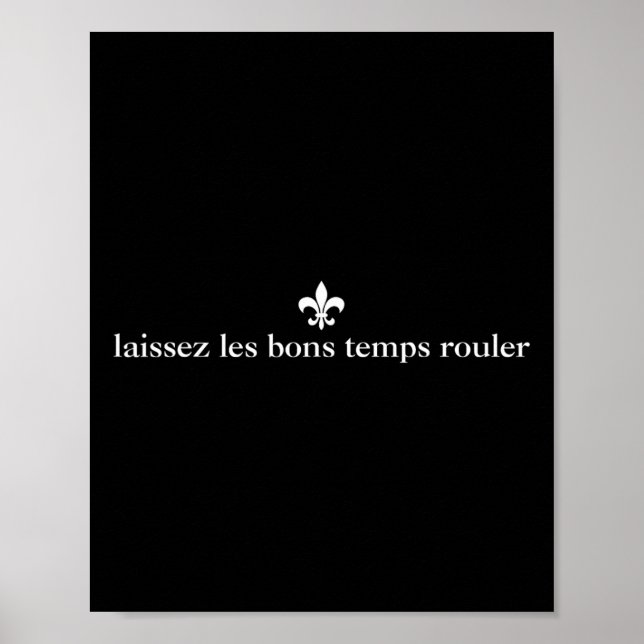Laissez Les Bon Temps Rouler - minimalistisk Mardi Poster (Framsidan)