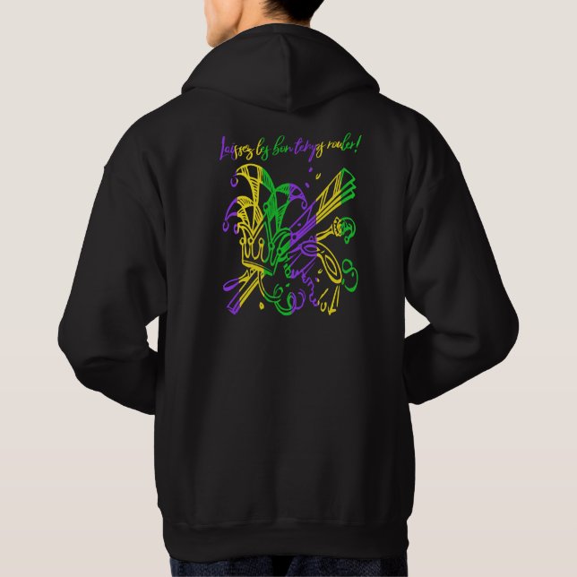 Laissez les bon temps rouler Typography Mardi Gras Hoodie (Baksida)