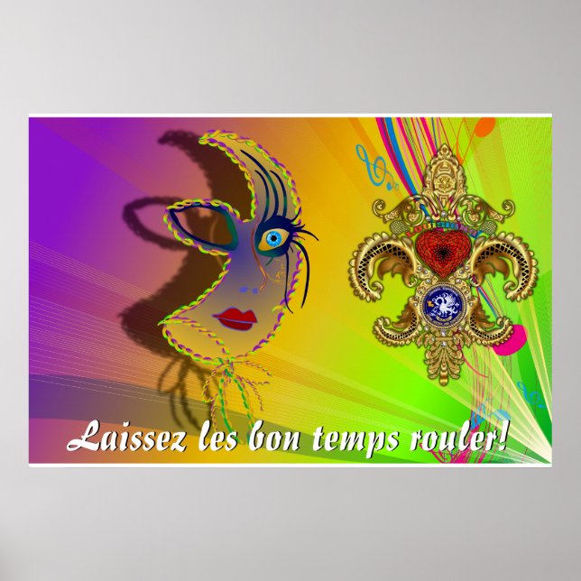 Laissez les bon temps rouler! Visa anteckningar Poster (Framsidan)