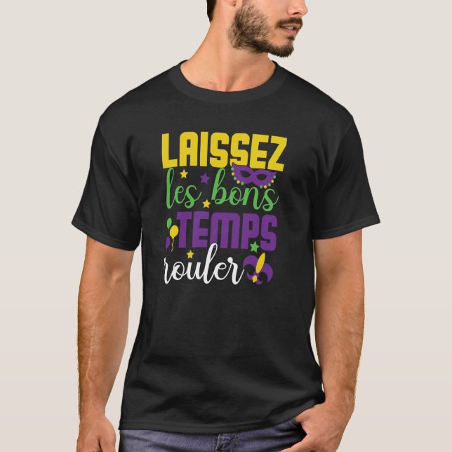 Laissez Les Bons Temps Rouler boys mardi gras T Shirt (Framsida)