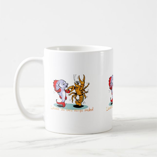 Laissez les bons temps rouler! Kräftor Mardi Gras Kaffemugg (Vänster)