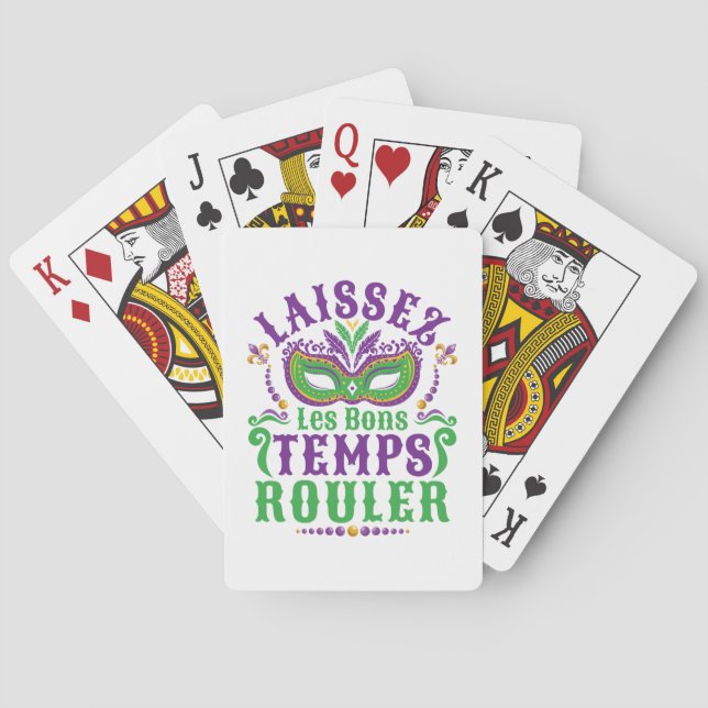 Laissez Les Bons Temps Rouler Mardi Gras Casinokort (Baksidan)