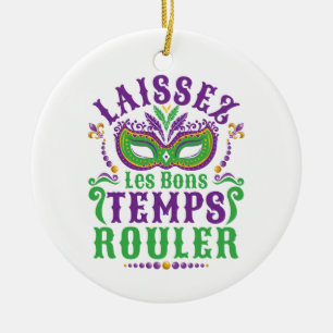 Laissez Les Bons Temps Rouler Mardi Gras Julgransprydnad Keramik