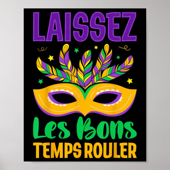 Laissez Les Bons Temps Rouler Mardi Gras Parad Ca Poster (Framsidan)
