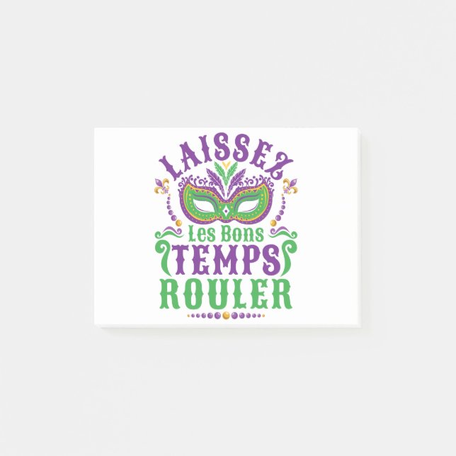 Laissez Les Bons Temps Rouler Mardi Gras Post-it Block (Framsida)