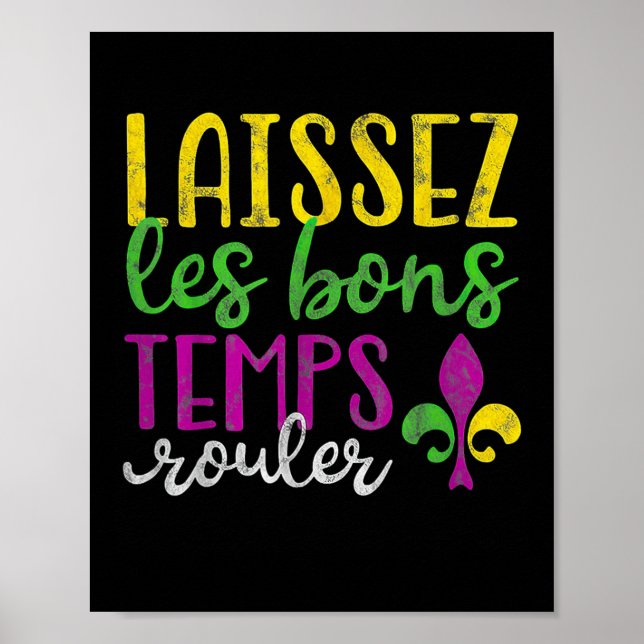 Laissez Les Bons Temps Rouler Mardi Gras Poster (Framsidan)