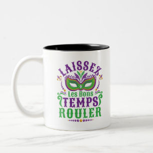 Laissez Les Bons Temps Rouler Mardi Gras Två-Tonad Mugg