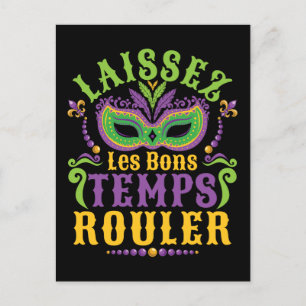 Laissez Les Bons Temps Rouler Mardi Gras Vykort