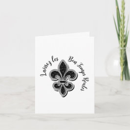 Laissez Mardi Gras Fleur De Lis Hälsning Kort